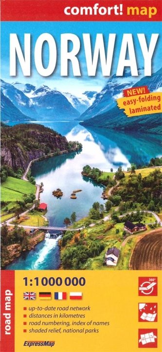 Comfort!map Norway (Norwegia) 1:1 000 000 w.2023