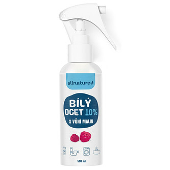 Allnature Bílý ocet sprej 10 % s vůní malin 500 ml Allnature Bílý ocet sprej 10 % s vůní malin 500 ml