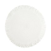 Prostírání kulaté BOHO I. bílá O 38 cm Mybesthome