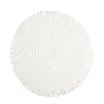 Prostírání kulaté BOHO I. bílá O 38 cm Mybesthome
