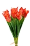 Kytice 9 střapatých tulipánů 39,5 cm, oranžová