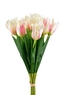 Kytice 9 střapatých tulipánů 39,5 cm, bílá