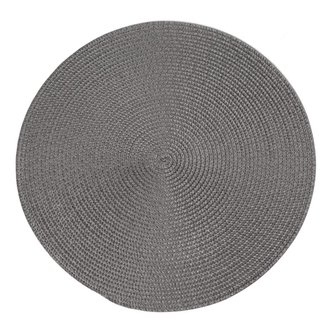 Prostírání kulaté JUDYTA šedá O 38 cm Mybesthome