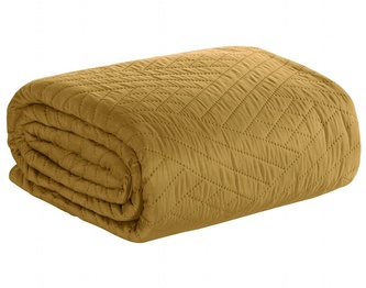 Přehoz na sedačku - pohovku - postel SAHARA mustard/hořčicová 200x220 cm Mybesthome