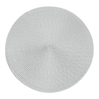 Prostírání kulaté JUDYTA stříbrná O 38 cm Mybesthome