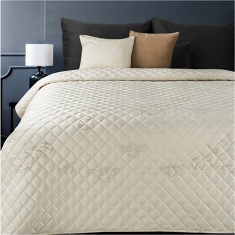 Přehoz na postel BUMBLE BEE  krémová 220x240 cm Mybesthome Přehoz na postel BUMBLE BEE  krémová 220x240 cm Mybesthome