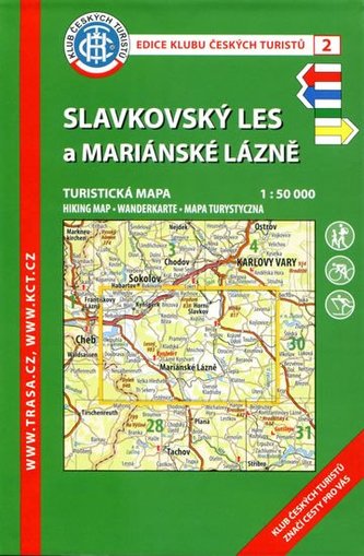 KČT 2 Slavkovský les a Mariánské Lázně 1:50 000/turistická mapa
