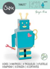 SIZZIX Thinlits vyrezávacie kovové šablóny - 3D robot