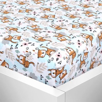 Prostěradlo jersey s elastanem - kočičky - 70x140 cm