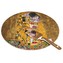 HOME ELEMENTS servírovací talíř s lopatkou Klimt, 34x24cm, Zlatý polibek