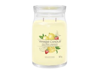 YANKEE CANDLE Signature skleněná Iced Berry Lemonade svíčka 567g / 5 knotů (Signature velký)