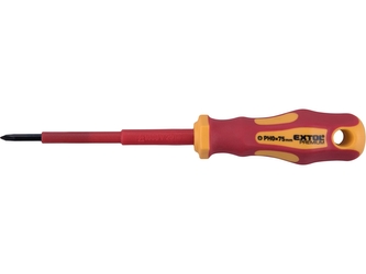 EXTOL PREMIUM šroubovák elektrikářský, PH0x75mm, VDE, CrV