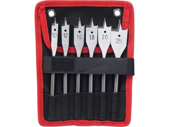 EXTOL PREMIUM vrtáky ploché do dřeva, sada 6ks, O 10-25mm