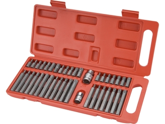 EXTOL PREMIUM hroty IMBUS-TORX-XZN, sada PROFI 40ks, pro ráčny 3/8", 1/2", CrV