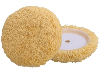 EXTOL PREMIUM kotouč leštící vlněný, žlutý, T180, ⌀190mm, 1ply vlna 50/50, suchý zip ⌀150mm