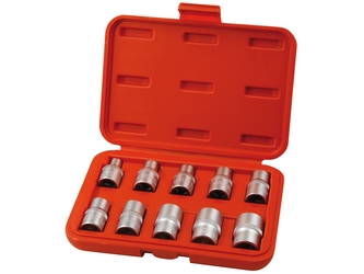 EXTOL PREMIUM hlavice nástrčné vnitřní TORX, sada 10ks, 1/2", CrV/S2
