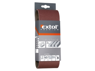 EXTOL PREMIUM plátna brusná nekonečný pás, bal. 3ks, 75x533mm, P60