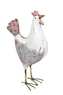Kovová slepička decoupage 46x29x13,5 cm