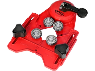 EXTOL PREMIUM vodící šablona na korunky a vrtáky, prac. rozsah ⌀4-83mm