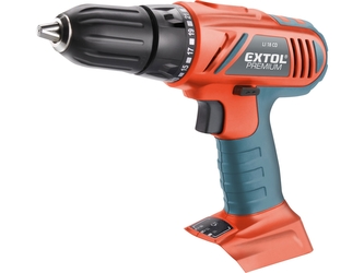 EXTOL PREMIUM vrtací šroubovák aku, 18V Li-ion, 1500mAh, bez baterie a nabíječky