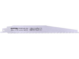 EXTOL PREMIUM plátek do pily ocasky s SK zuby, 228x24x1,25mm