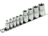 EXTOL PREMIUM hlavice nástrčné vnitřní TORX , sada 9ks, 1/4",1/2", CrV