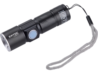 EXTOL LIGHT svítilna 150lm, zoom, USB nabíjení, XPE 3W LED EXTOL LIGHT svítilna 150lm, zoom, USB nabíjení, XPE 3W LED