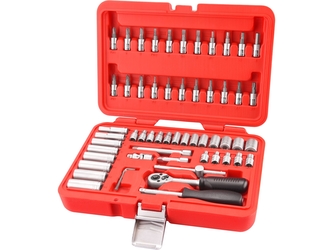 EXTOL PREMIUM hlavice nástrčné, sada 57ks, 1/4", CrV