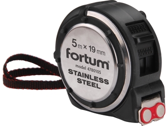 FORTUM metr svinovací NEREZ, 5m, š. pásky 19mm