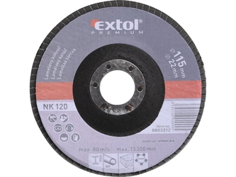 EXTOL PREMIUM kotouč lamelový šikmý korundový, P120, O 115mm