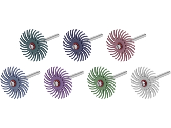 EXTOL PREMIUM disky radiální štětinové, sada 52ks, P80, P120, P220, P400, P600, P1000, P2500