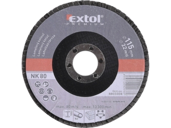 EXTOL PREMIUM kotouč lamelový šikmý korundový, P80, O 115mm