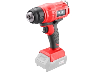 EXTOL PREMIUM pistole horkovzdušná aku SHARE20V, 550°C, 20V Li-ion, bez baterie a nabíječky