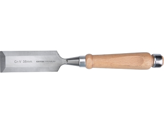EXTOL PREMIUM dláto s kvalitní bukovou rukojetí, 38mm, délka 290mm, CrV