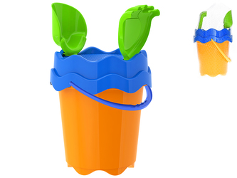 Sada na písek oranžová 17cm 4ks 10m+ v síťce