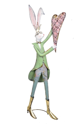 Kovový zajíc 82,5x26x24 cm