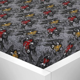 Prostěradlo jersey s elastanem - auta - monster truck - 70x140 cm