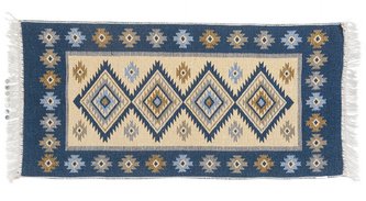 Kusový oboustranný vzorovaný koberec KILIM - ROMBY světle modrá 120x180 cm Multidecor Kusový oboustranný vzorovaný koberec KILIM - ROMBY světle modrá 120x180 cm Multidecor