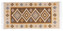 Kusový oboustranný vzorovaný koberec KILIM - ROMBY medová 80x150 cm Multidecor