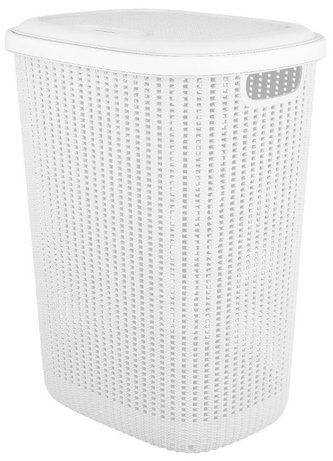 KOŠ NA PRÁDLO RATTAN 57L BÍLÝ