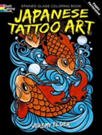 Japanese Tattoo Art Stained Glass Coloring Book