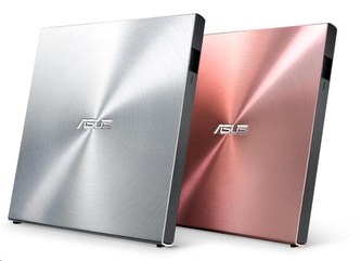 ASUS DVD SDRW-08U5S-U/SIL/G/AS, externý tenký DVD-RW, strieborný, USB + Cyberlink Power2Go 8