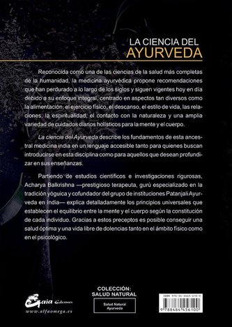 La ciencia del ayurveda : guía completa de la medicina india tradicional