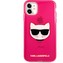 Karl Lagerfeld TPU Choupette Head kryt iPhone 11 Fluo Pink