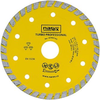 Diamantový kotouč Narex TURBO PROFESSIONAL 125 mm