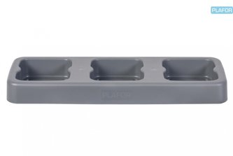 Základna pro koše na tříděný odpad Fit Bin 3 x 75 l, šedá