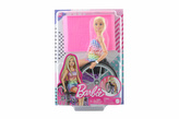 Barbie Modelka na invalidnom vozíku v kockovanom overale HJT13