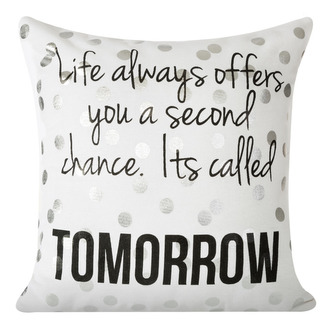 Polštář TESA - B bílá/stříbrná/černá 40x40cm  Mybesthome