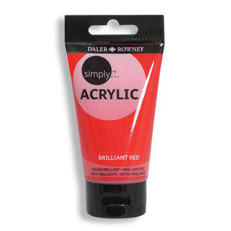 Daler - Rowney SIMPLY akrylová barva - Briliant Red 250ml