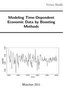 Modeling Time-Dependent Economic Data by Boosting Methods